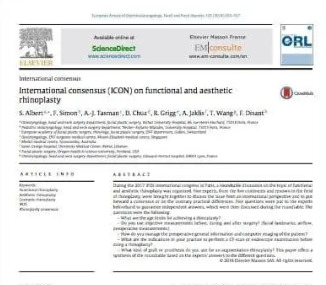 Research paper titled "International consensus (ICON) on functional and aesthetic rhinoplasty"